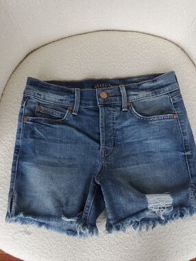 Level 99 Blue Denim Cut Off  Shorts Mid Rise  Womans Size 24